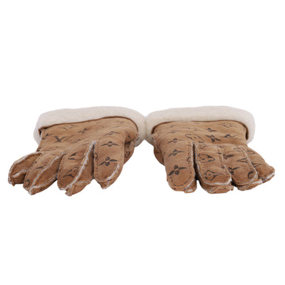 Monogram Shearling Mouton Gloves 7.5