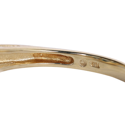 10K Yellow Gold Blue Topaz Three-Stone Past Present Future Ring