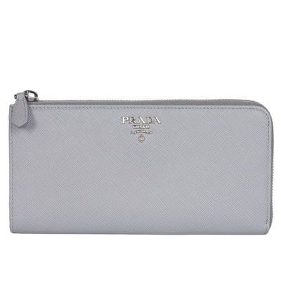 Saffiano Triangle Half Zip Wallet