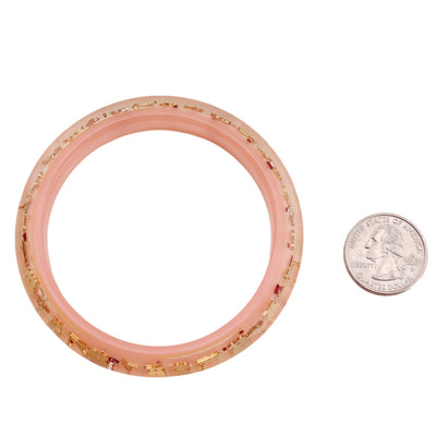 Pink Enamel Bangle Bracelet