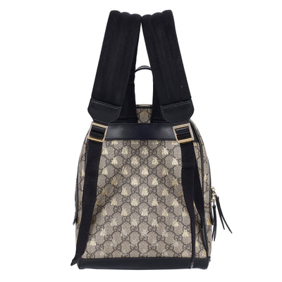GG Supreme Monogram Bees Small Day Backpack
