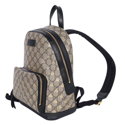 GG Supreme Monogram Bees Small Day Backpack