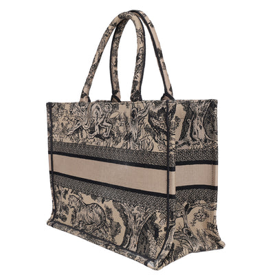 Book Tote Embroidered Canvas Medium