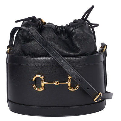 Azalea Sakai Calfskin Horsebit 1955 Drawstring Bucket Bag
