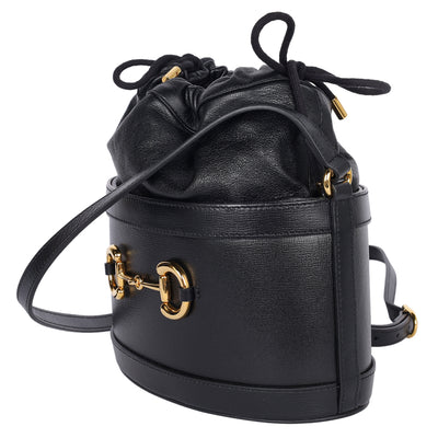 Azalea Sakai Calfskin Horsebit 1955 Drawstring Bucket Bag