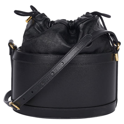 Azalea Sakai Calfskin Horsebit 1955 Drawstring Bucket Bag