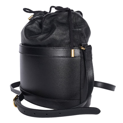 Azalea Sakai Calfskin Horsebit 1955 Drawstring Bucket Bag