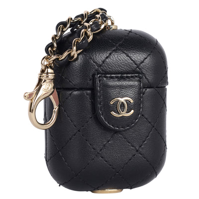 Lambskin Quilted Airpods Pro Case With Chain