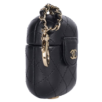 Lambskin Quilted Airpods Pro Case With Chain