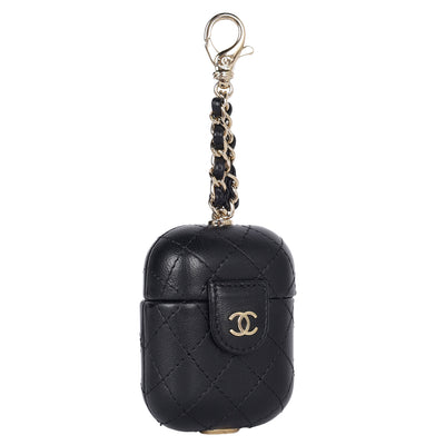 Lambskin Quilted Airpods Pro Case With Chain