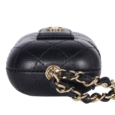 Lambskin Quilted Airpods Pro Case With Chain