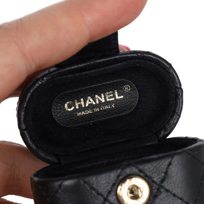 Lambskin Quilted Airpods Pro Case With Chain