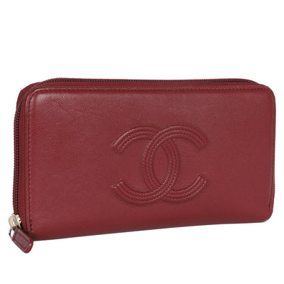 Timeless Zip Around Wallet Burgundy