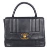 1994-1996 Jumbo Black Lambskin Flap Bag with Gold Hardware