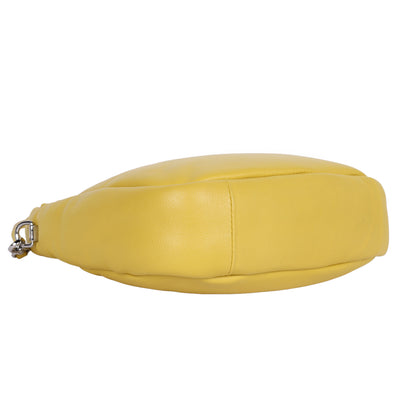 Soft Padded Nappa Leather Mini Bag in Yellow