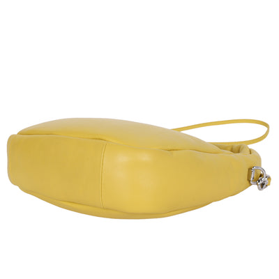 Soft Padded Nappa Leather Mini Bag in Yellow