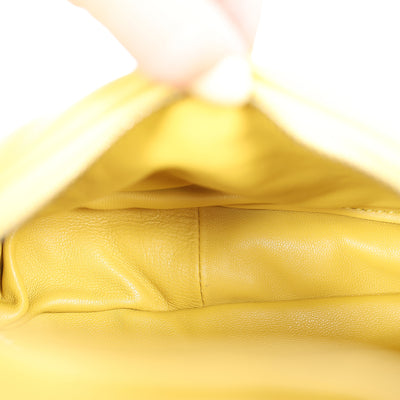 Soft Padded Nappa Leather Mini Bag in Yellow