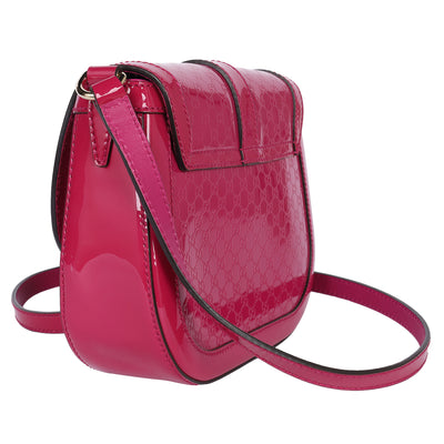 Patent Leather Microguccissima Nice Crossbody Bag Bright Pink