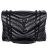 Calfskin Y Quilted Monogram Medium Loulou Chain Satchel