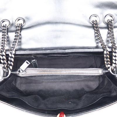 Calfskin Y Quilted Monogram Medium Loulou Chain Satchel