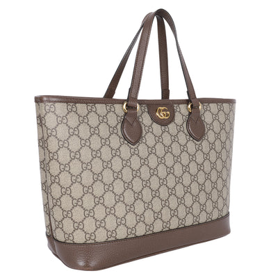 GG Supreme Monogram Textured Calfskin Ophidia Shoulder Tote