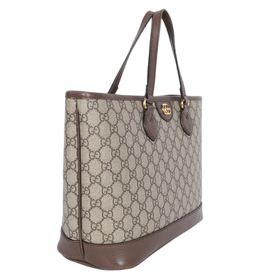 GG Supreme Monogram Textured Calfskin Ophidia Shoulder Tote