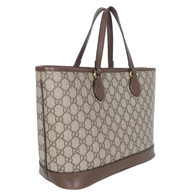 GG Supreme Monogram Textured Calfskin Ophidia Shoulder Tote