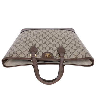 GG Supreme Monogram Textured Calfskin Ophidia Shoulder Tote