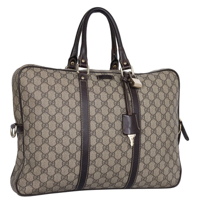 GG Canvas Monogram Briefcase Travel Bag