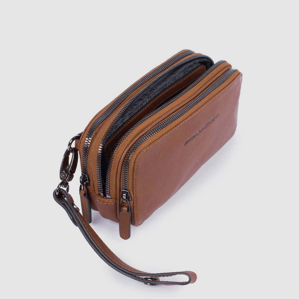 Men's clutch with three dividers - 3