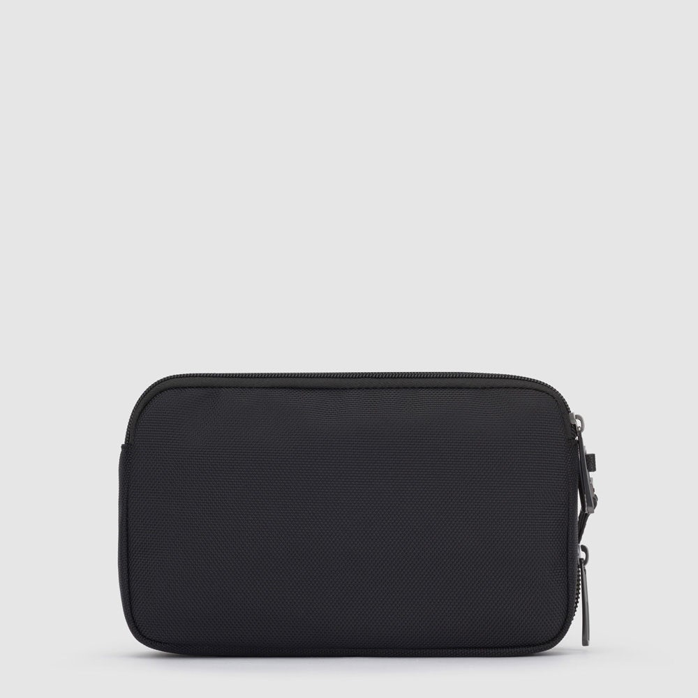 Pochette uomo a due scomparti in tessuto riciclato - 4