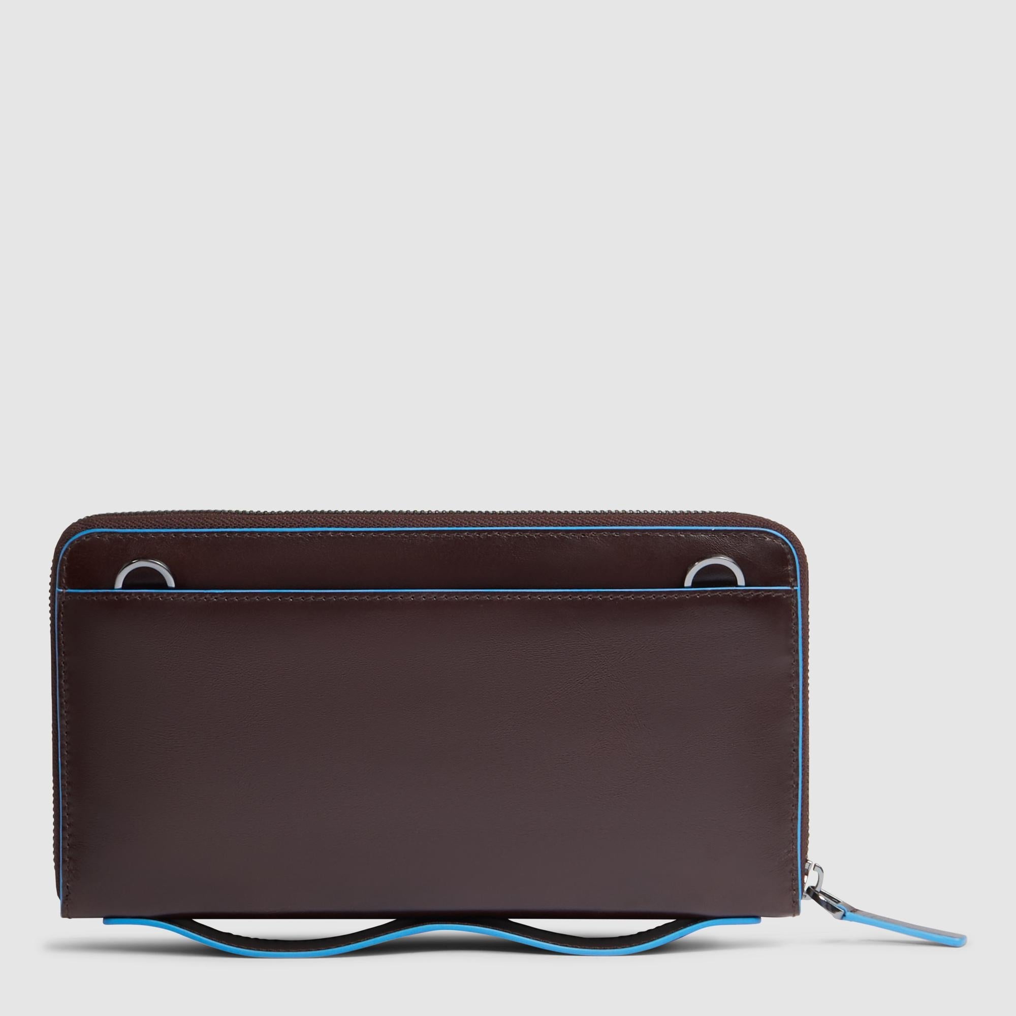 Leather clutch with removable shoulder strap - 3