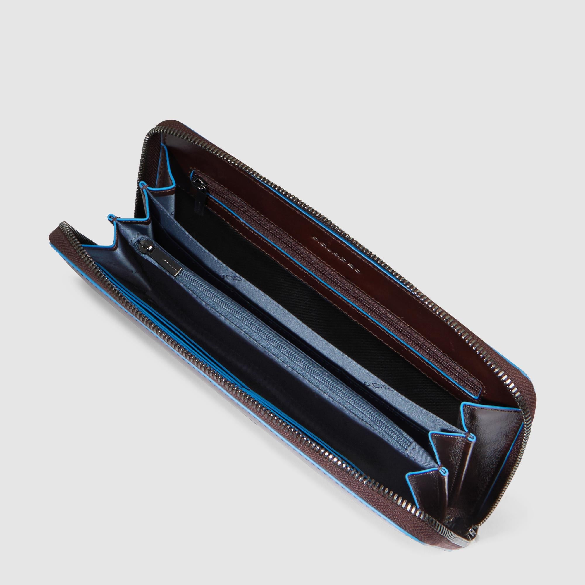 Leather clutch with removable shoulder strap