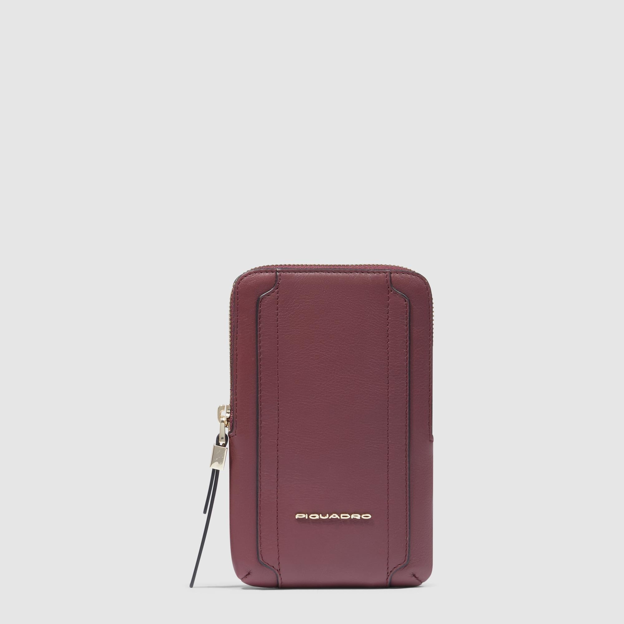 Leather neck phone case