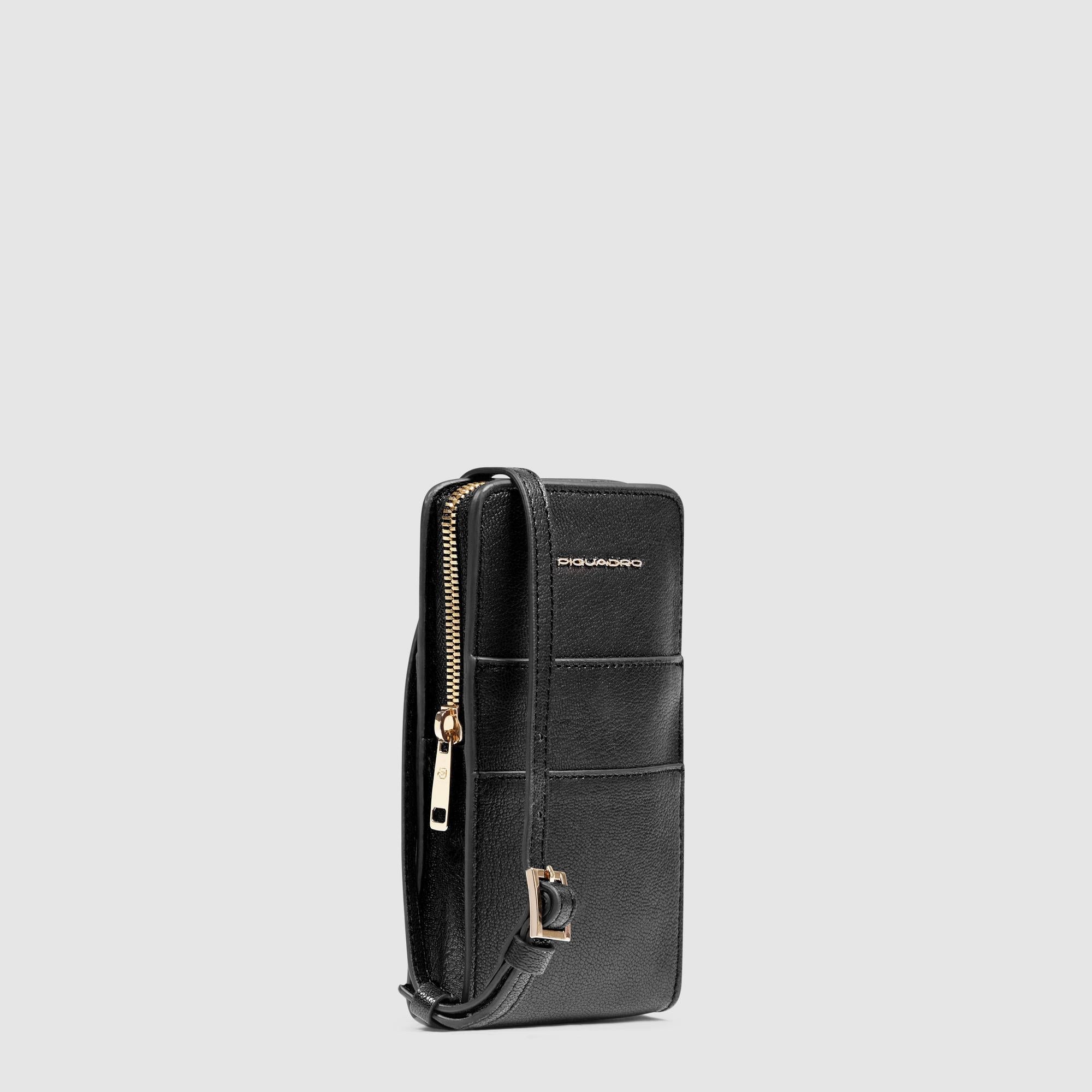 Leather neck phone case