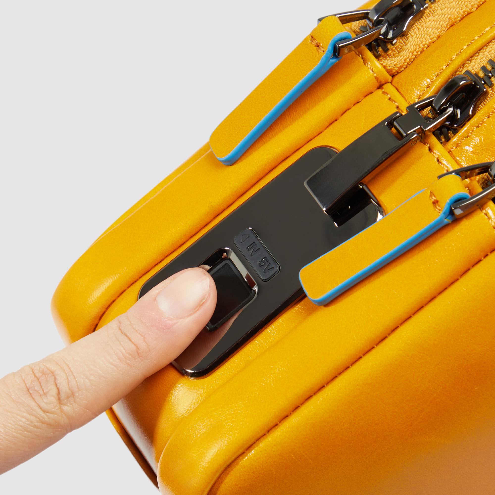 Men's clutch with fingerprint security lock