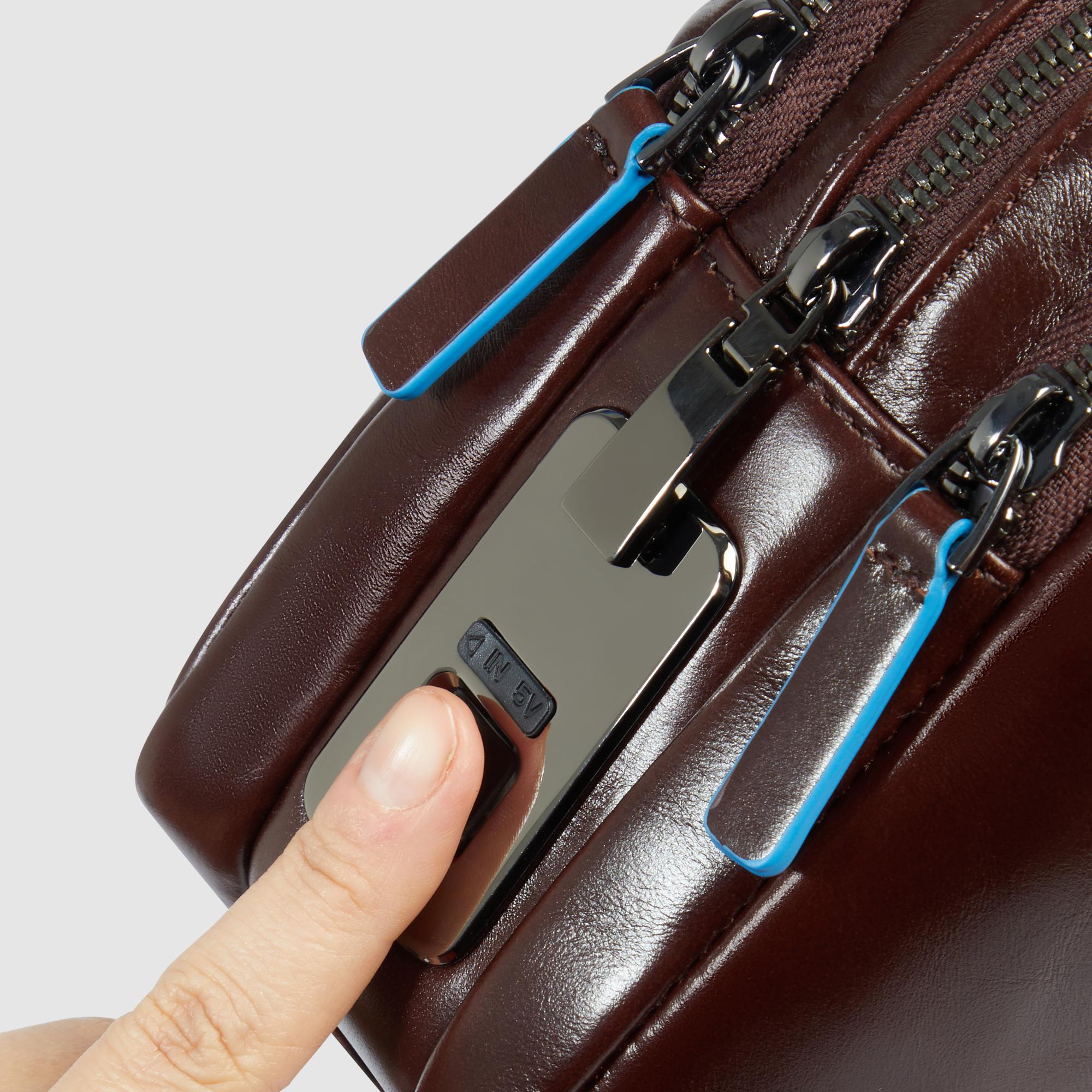 Men's clutch with fingerprint security lock