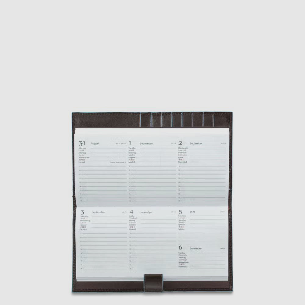 Agenda tascabile sottile in pelle - 1