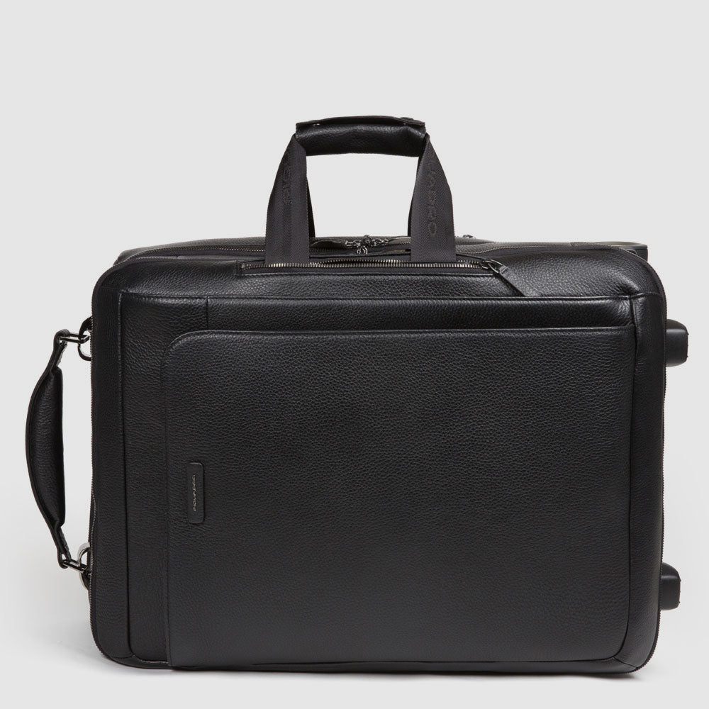 Cabin suitcase with garment sleeve