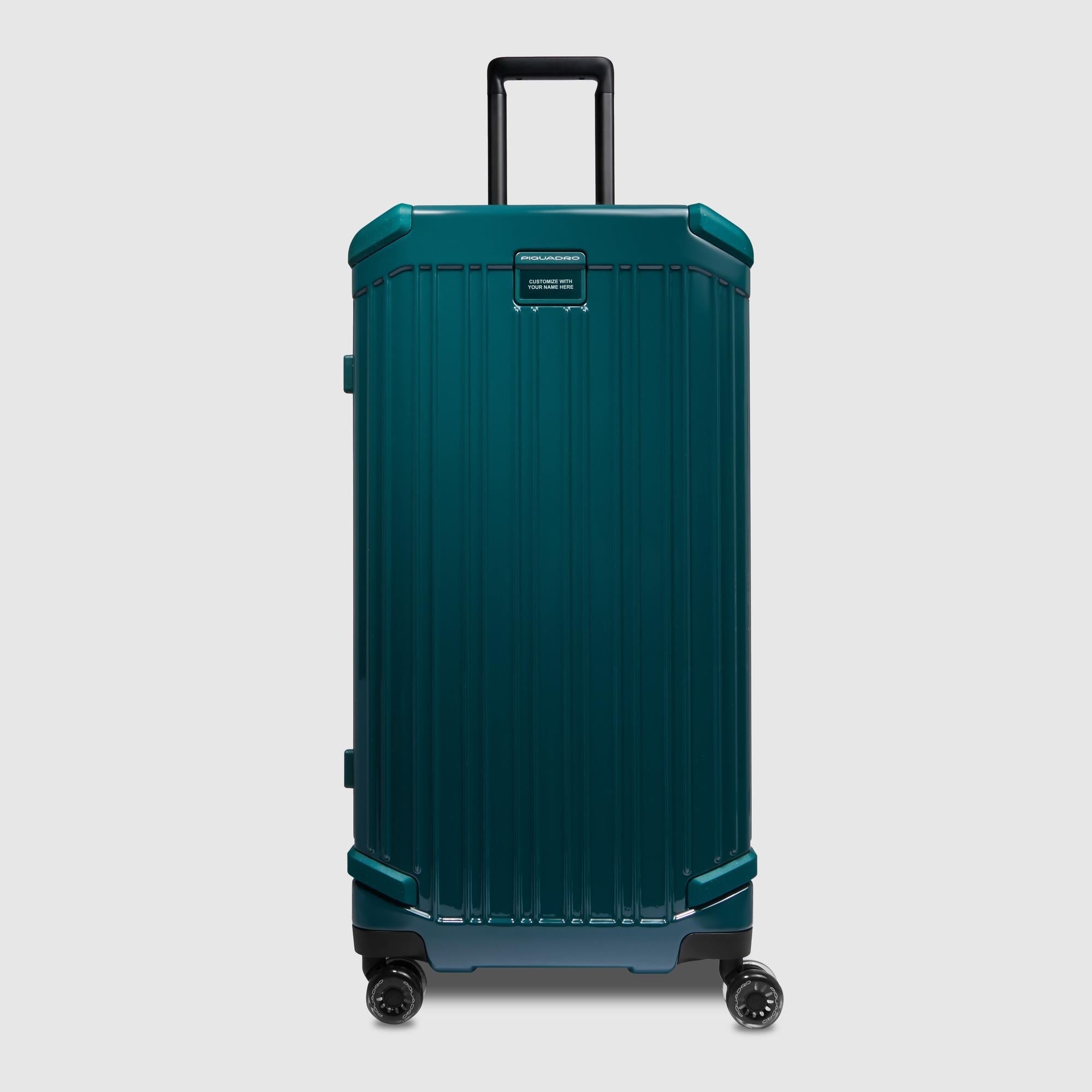 Hardside 4 wheel suitcase in trunk shape