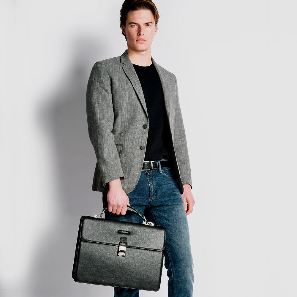 Aktentasche mit zwei Fächern und doppeltem Fach - 3