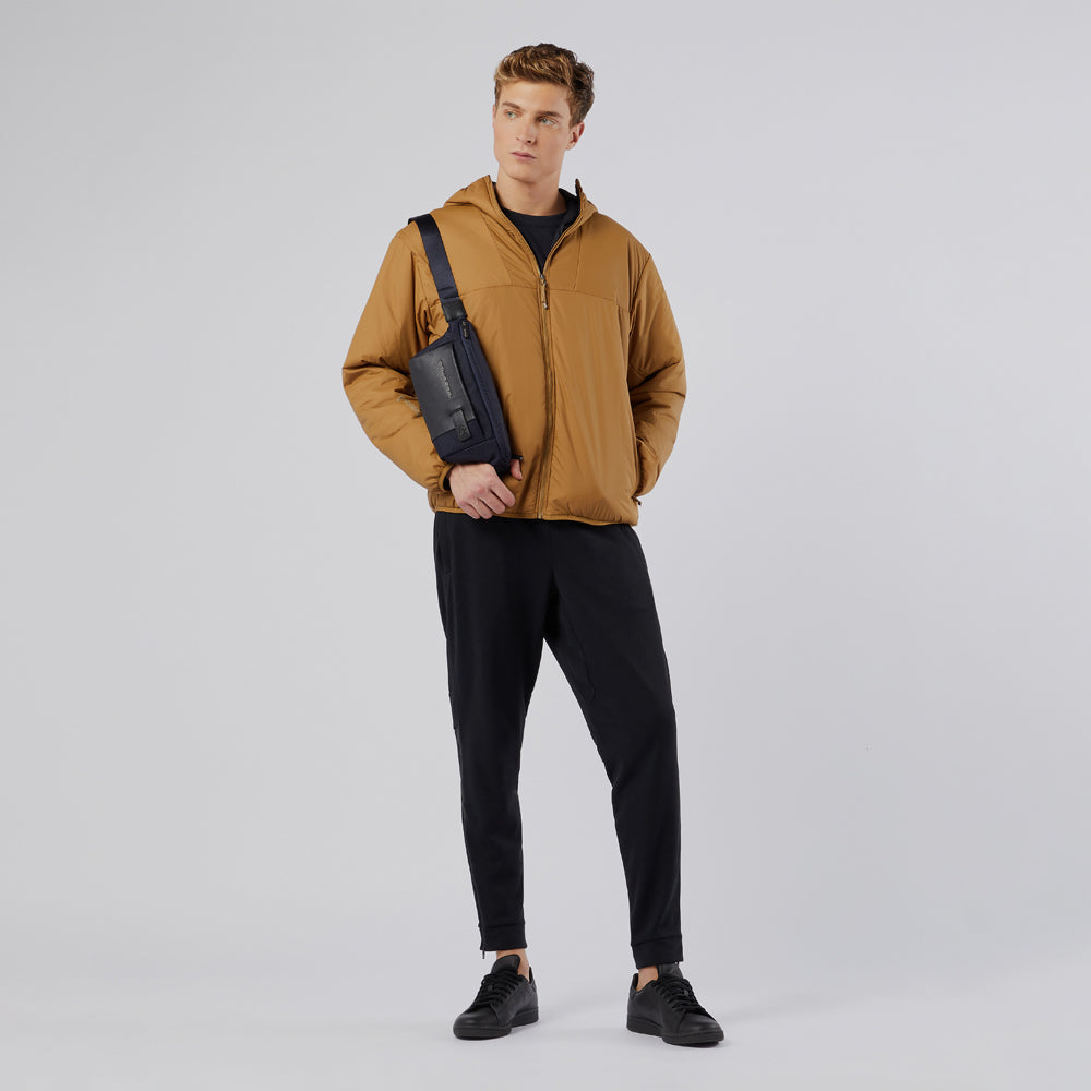 Bum bag in recycled textile and leather - 3