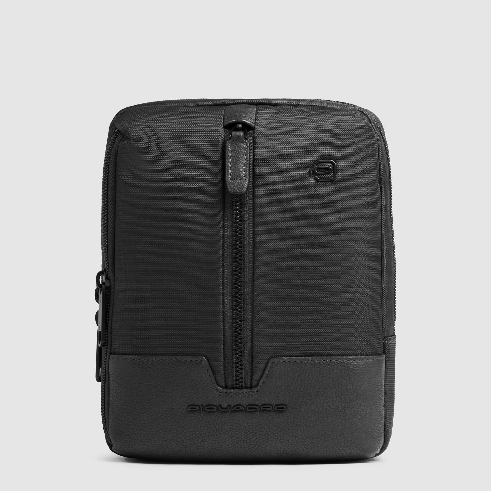 Men's crossbody bag in recycled fabric