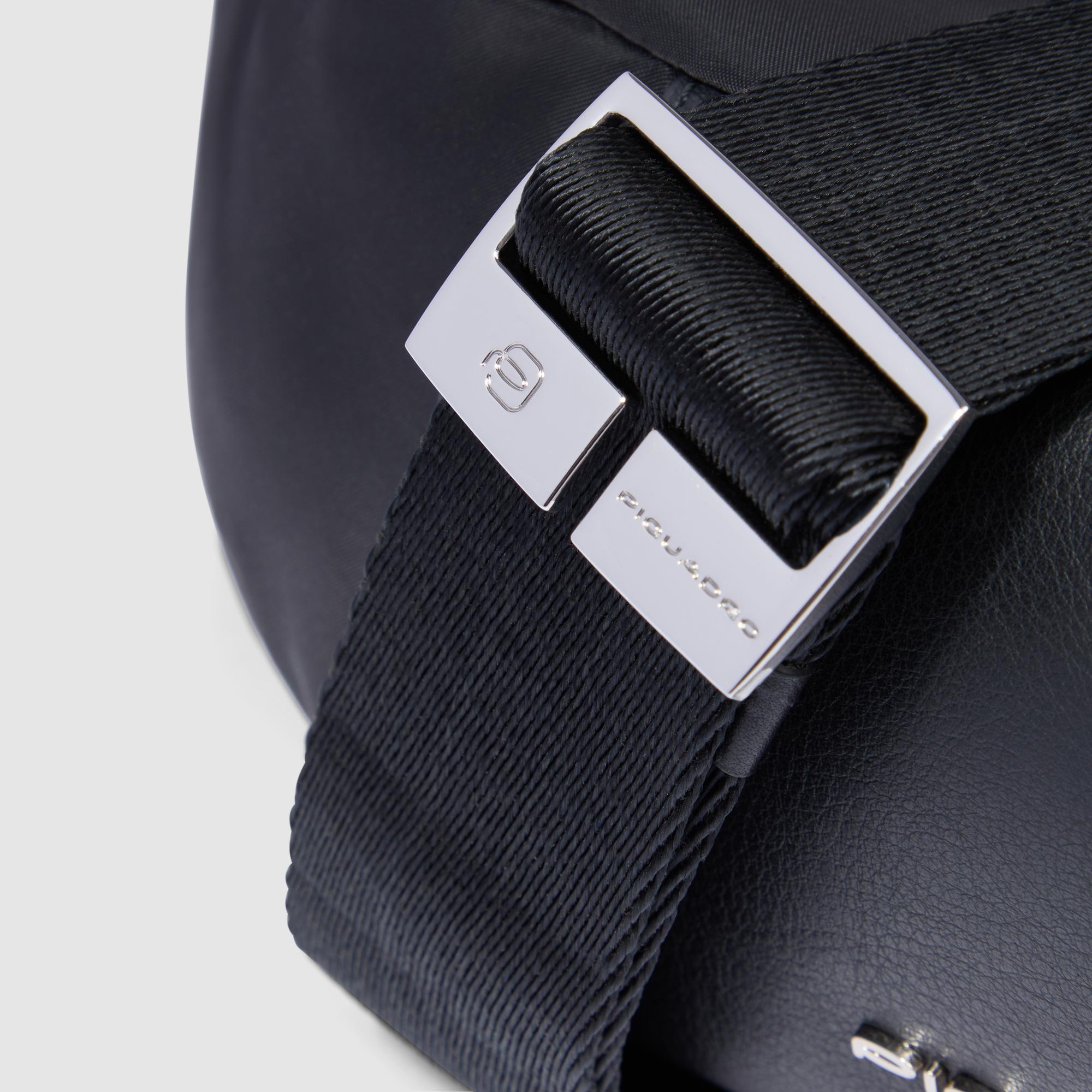 Women's bum bag in recycled fabric and leather - 6