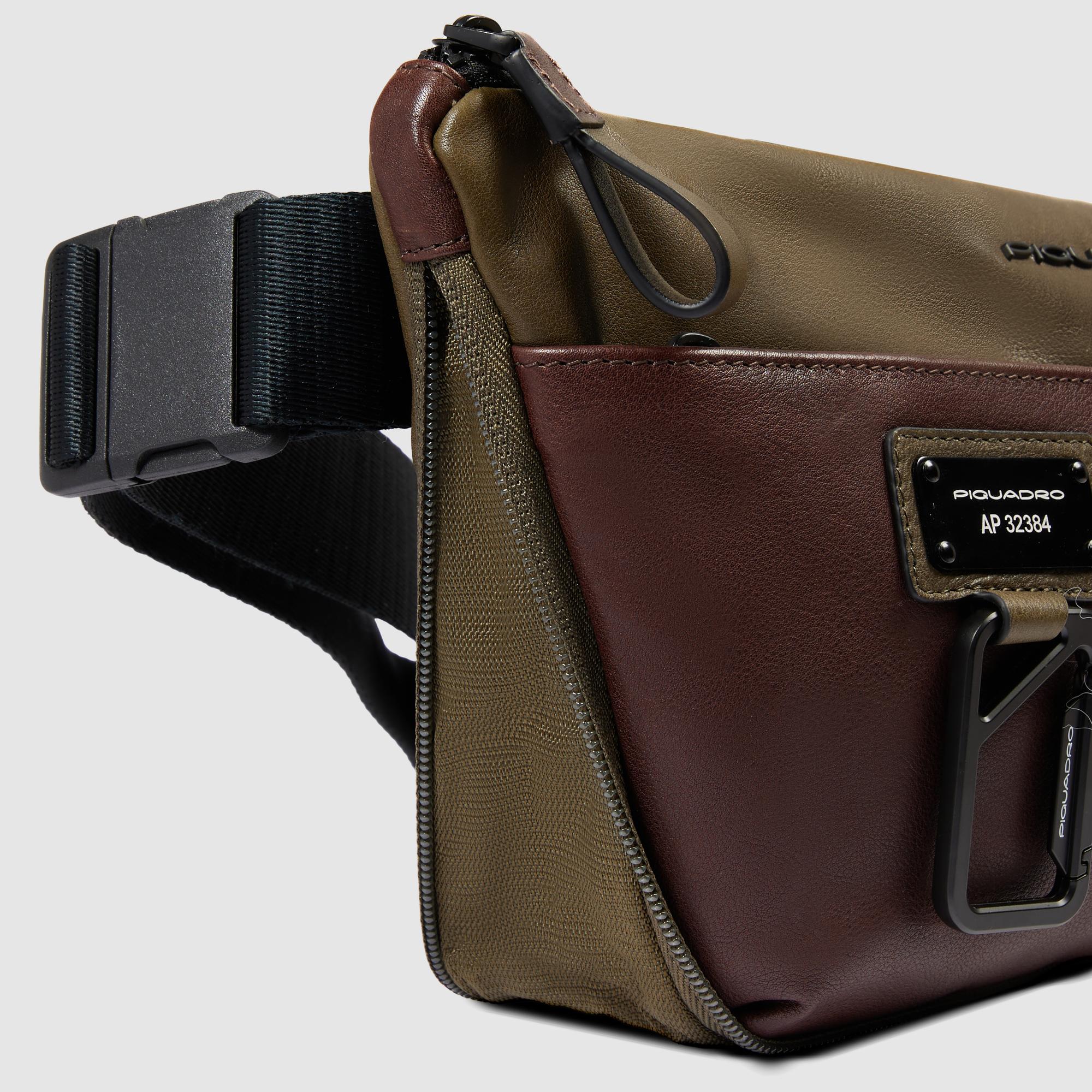 Expandable leather bum bag - 5