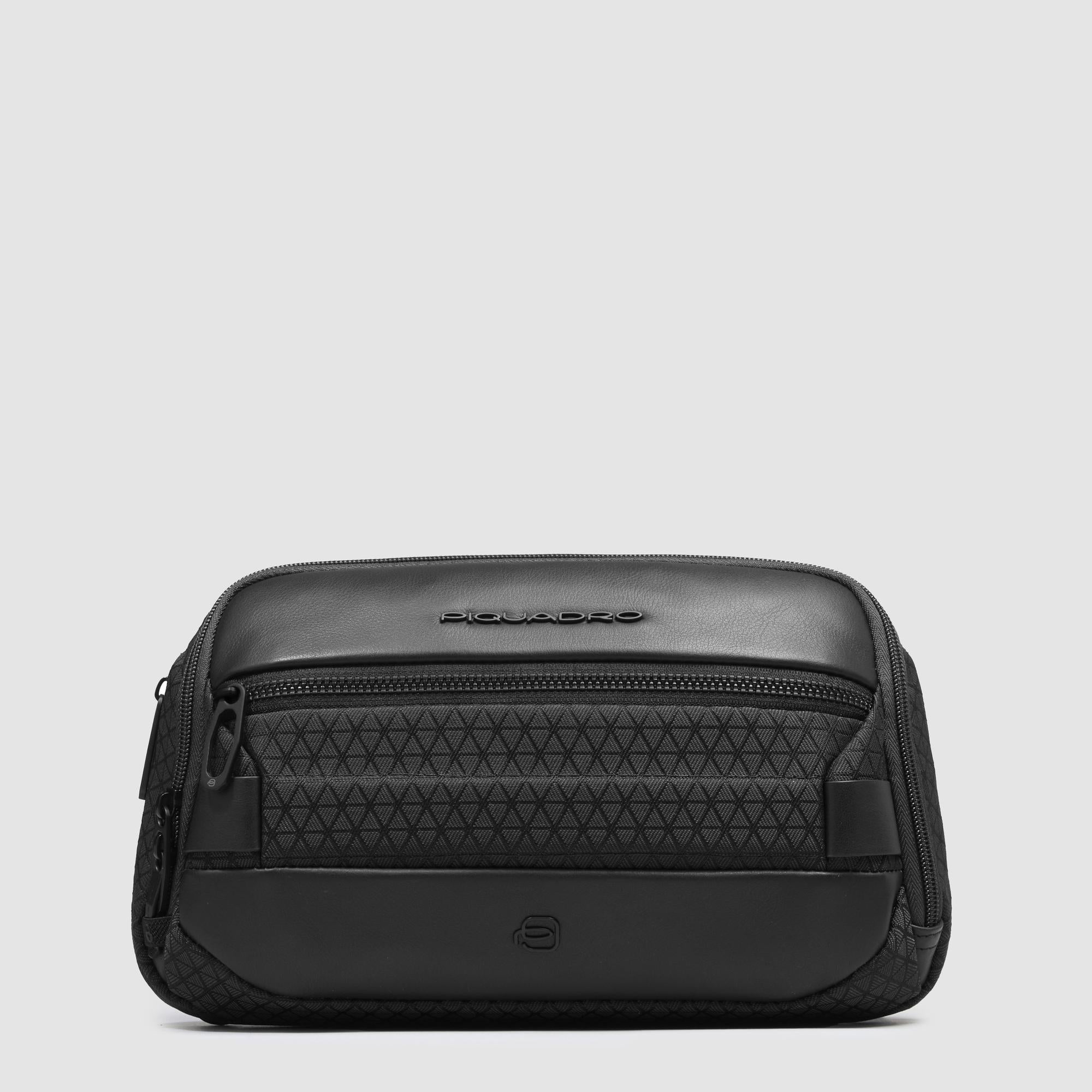 Expandable bum bag in recycled fabric