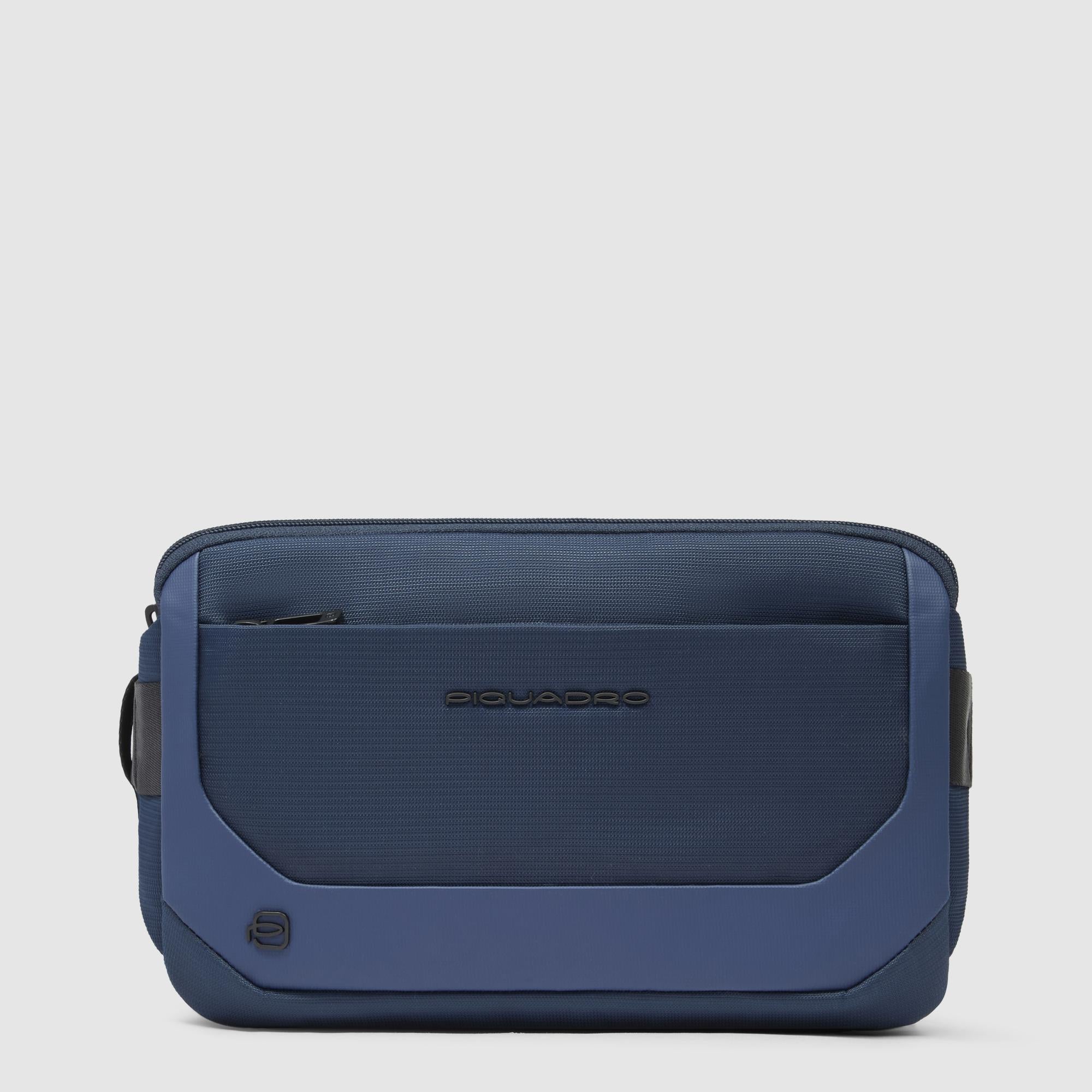 Bum bag in recycled fabric and leather - 1