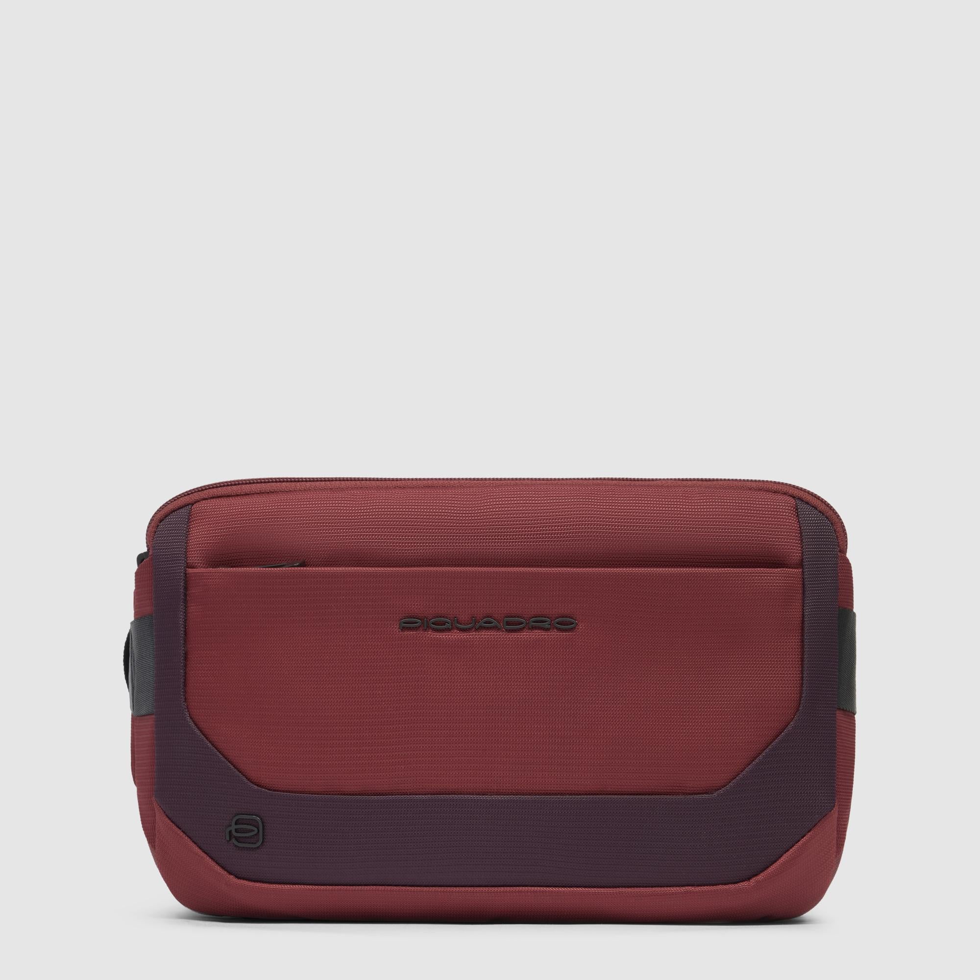 Bum bag in recycled fabric and leather