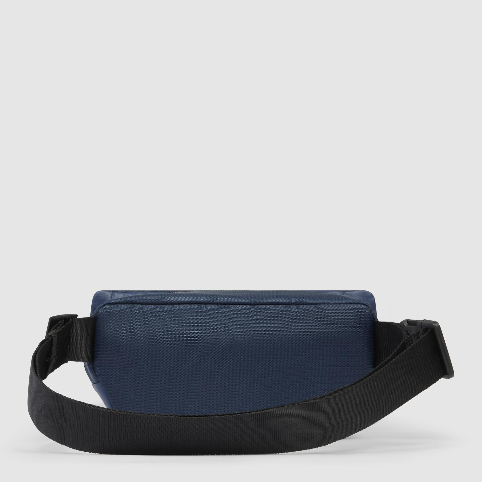 Marsupio uomo in tessuto riciclato e pelle  - 3