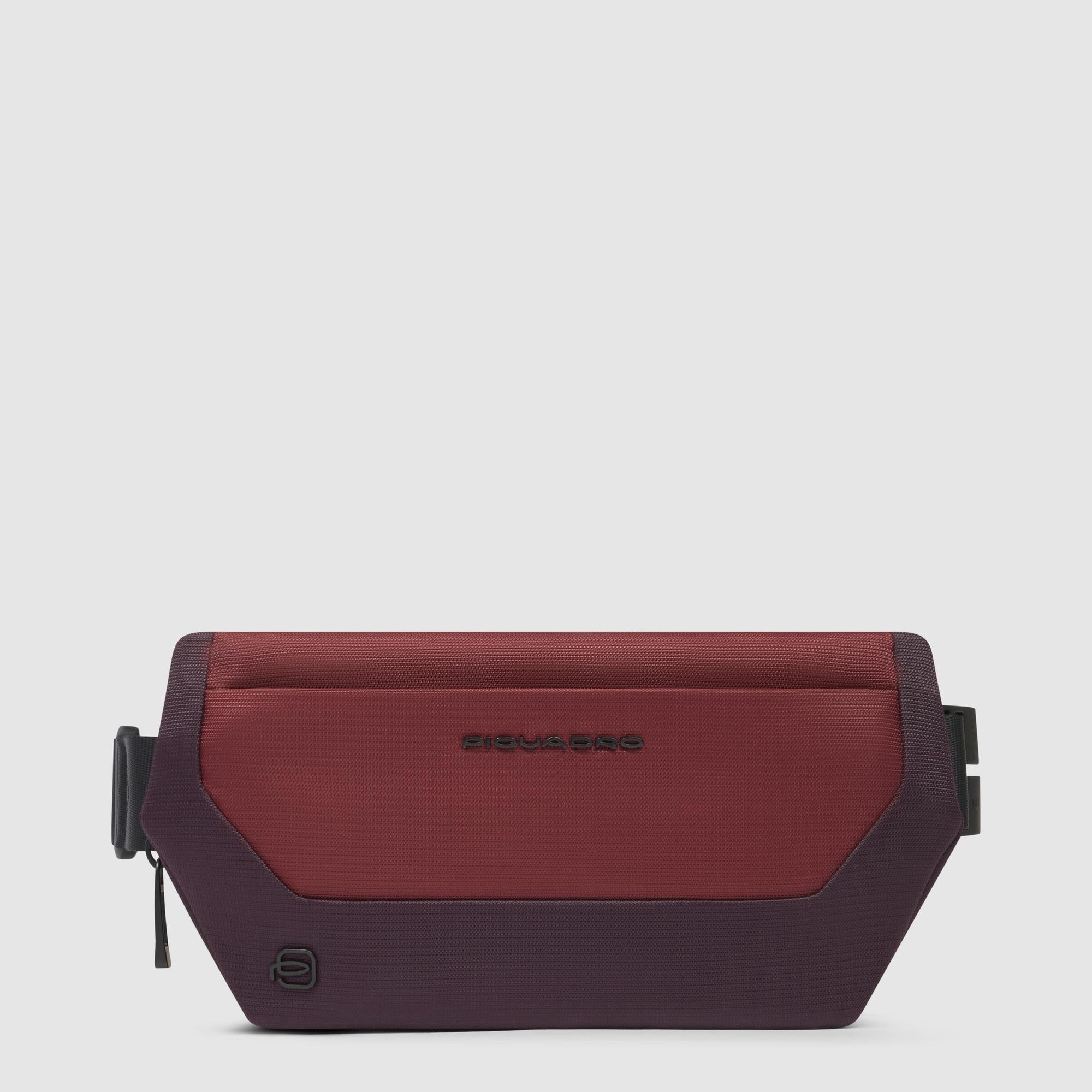 Bum bag in recycled fabric and leather - 1